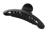 Zhooch Hair Clip - Skinny Chic & Basic Large 4.75". Hair Clip Claw, Butterfly Hair Clip with Inner teeth, Low Profile, Premium quality, Painted Strong Hold Spring. Made in Korea. (Black + Clear)