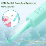 Plaque Remover for Teeth Cleaning Kit, EKUPUZ【3rd Generation】Ultrasonic Tooth Cleaner with LED Light, High Efficiency Electric Dental Calculus Remover Tooth Tartar Remover (2 Clean Heads+Carry Case)