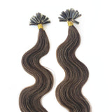 ZZRRYY Top Grade 20 Inch Keratin Pre Bonded U Tip Body Wave Human Hair Extensions, 50 Strands, 1g/S, 50g, Remy Human Hair, Medium Brown (Body U Tip 20" #M4/27, 1g/s 50g)