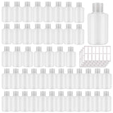 INNOLIFE 240 Pack Plastic Bottles with Flip Top Cap, 2oz 60ml Small Plastic Squeeze Bottles Refillable Travel Size Bottles for Toiletries and Lotions, Small Squeeze Bottles with Labels