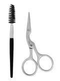 Eyebrow Grooming Set, 3Pcs Tweezers Set, Curved Stainless Steel Scissors, Spoolie Eyebrow Brush With Black Case Eyebrow Kit For Men And Women | 100% of Satisfaction