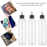 Tattoo Pigment Ink Bottle, 3pcs 250ml Empty Plastic Bottles Green Soap Clear Bottle Supply Tattoo Art Beauty Tool