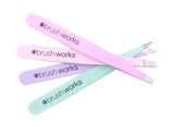 Tweezers by Brushworks HD Combination Tweezer Set - Pastels