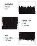 Wavy Gypsy Locs Ombre Crochet Hair 18" 6 Packs/Lot Godness Faux Locs 100% Kanekalon Fiber African Roots Dreadlocs Curly Synthetic Braiding Hair Hair Extensions (1B#, 18 inch)