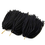 Flyteng spring twist hair for braids black 3 pack/lot Jamaican Bounce Crochet Hair Extensions spring twist crochet hair