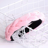 3 Pack Velvet Headbands Vintage Wide Braided Headband Thick Faux Pearl Knot Turban Headband for Women Girls