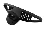 Zhooch Hair Clip - Skinny Chic & Basic Large 4.75". Hair Clip Claw, Butterfly Hair Clip with Inner teeth, Low Profile, Premium quality, Painted Strong Hold Spring. Made in Korea. (Black + Clear)