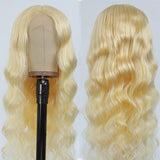 613 Blonde Lace Front Wig Human Hair Pre Plucked T-Part Body Wave Lace Front Wigs with Baby Brazilian Blonde Human Hair Wigs for Black Women 150% Density