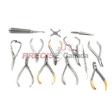 Precise Canada: Set Of Orthodontic Instruments Of 13 Pieces - Stainless Steel - With Boone Gauge