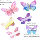 FullHappy Butterfly Hair Clips Hair Ties for Little Girls Kids, Elastic Hair Bands Scrunchies for Hair, Hair Accessories for Women Girls, Quality Material, No Pulling Hair