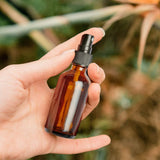 2Oz Glass Spray Bottles 30 Pack, Hoa Kinh Small Amber Mist Spray Bottles, 2 Ounce Empty Refillable Containers