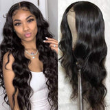 Body Wave Lace Front Wigs Human Hair 8a 4x4 Lace Front Wigs Body Wave Pre Plucked Natural Hairline 130% Density Human Hair Wigs for Women (16inch,4x4 body wave wig Natural Color)