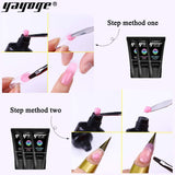 Yayoge Nail Poly Gel Kit 30ml White Quick Extension Gel Varnish with Nail Manicure Tools for Nail Extensions Nail Art DIY Salon and at Home
