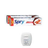 Spry Cinnamon Xylitol Toothpaste (2-pack) Non-Fluoride Bundle with WELdental Xylitol Sponge Floss (1)