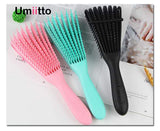Ez Detangling Brush for Curly Hair Knots Detangler Hair Textured 3a to 4c Kinky Wavy Wet Thick Long Dry Black Natural Hair, Easy to Clean 2 Pack