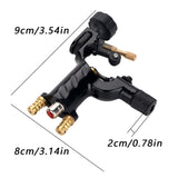 3 Colors Rotary Tattoo Motor Machine Gun, Professional Dragonfly Rotary Tattoo Motor Machine Gun Shader Liner Artist Makeup Tool Accessory, RCA Cable Artist Acessories(Black)