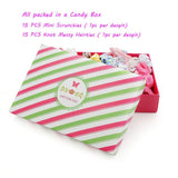 30PCS Small Scrunchies For Hair For Toddler Girls,Great Baby Elastic Hair Ties For Kids Brithday Party, Hair Bands Ponytail Holder Hair Accessories