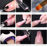 Mobray Poly Nail Gel Kit, Enhancement Builder Temperature Color Changing Extension gel set 615ml with Nail Art Tool Easy DIY at Home All-in-One Starter Professional Kit (Kit 1)