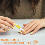 10pcs 5ml Empty Transparent Twist Pen, Cosmetic Container Tube Lip Gloss Nail Oil Eyelash Growth Liquid Brush Applicators for Women Makeup Convenient Use