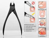Nail Clippers KookTool Nail Cutter Set 3 pcs, for Ingrown Fingernail & Toenail, Hard&Thick Nail, for Men & Women's Beauty and Health, Nail Cutter & Nail Plier & Nail File, Black Carbon Steel