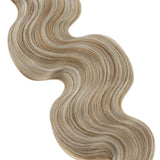 Runature Body Wave Weave Bundle 16 Inch Color 12P60 Light Golden Brown Mix Platinum Blonde Double Weft Hair Human Extensions 100g Sew in Extensions
