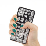 Biutee 19pcs Nail Stamp Plates set 15 plate 1Stamper 2Scraper 1storage bag Nails Art Stamping Plate Scraper Stamper Set Leaves Flowers Animal Nail plate Template Image Plate