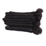 6” Dreadlock Extension Handmade Dread Synthetic Soft Fax Locs Crochet Twist Braiding Reggae Hair Hip-Pop Hair Box Braiding For Men(1Pack/5Strands,Dark Black）