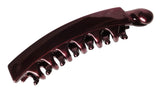 Zhooch Banana Hair Clip – Classic Ponytail Comb 3.75" Iconic Hair accessory inspired by 80s trend. Inner Teeth, Premium quality, Strong Hold for Thin, Fine Hair. Made in Korea. (Burgundy + Clear)