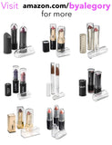 byAlegory Acrylic Tiered Lipstick Makeup Organizer 3 Open Tiers for Cosmetic Lip Product Vanity Space Storage Refillable Cosmetic Container - Clear