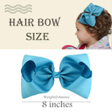 20pcs Hair Bows for Girls 8" Big Boutique Bow Alligator Clips Grosgrain Ribbon Hair Accessories Toddlers Kids Teens