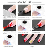40PC Gel Nail Polish Set Soak Off LED U V Colorful Manicure Nail Art Design