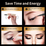 3D Magnetic Eyelashes with Eyeliner Kit, 7 Pairs Pack Reusable False Lashes, 2 Tubes of Waterproof Eyeliners with Tweezer Inside, Invisible Magnets Wear More Comfortable, No Additional Glue Needed