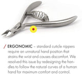 p177-6mm 1/2 Jaw Ergonomic Cuticle Nippers FINOX Surgical Stainless Steel