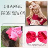 20pcs Hair Bows for Girls 8" Big Boutique Bow Alligator Clips Grosgrain Ribbon Hair Accessories Toddlers Kids Teens