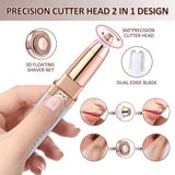 Eyebrow Trimmer & Facial Hair Remover 2 in 1 - Electric Eyebrow Hair Remover and Womens Face Hair Remover Shaver - Painless Hair Removal Epilator for Women Facial Hair, Eyebrows, Chin, Lips.
