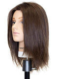 HairArt Cosmetology Mannequin Head (Emma LB) with Human Hair - 100% Virgin European Hair 12"-14"