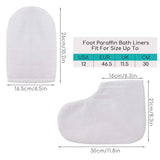 Paraffin Wax Mitts, Segbeauty Paraffin Bath Treatment Terry Cloth Gloves for Hand & Feet, Insulated Mitt for Heat Therapy Spa, Therabath, Great for Paraffin Wax Machine- White
