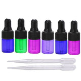 Multicolor Glass Dropper Bottles Mini Essential Oils Dropper Bottles Empty Refillable Perfume Sample Bottle Makeup Glass Vials With Dropper Pipette 2ml Transfer Pipettes 30 Packs Set(2ml)