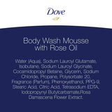 Dove Body Wash Mousse with Rose Oil Effectively Washes Away Bacteria While Nourishing Your Skin 10.3 oz