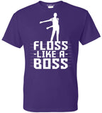 NuffSaid Adult Floss Like A Boss T-Shirt - Back Pack Kid Flossin Emote Dance Dance Tee