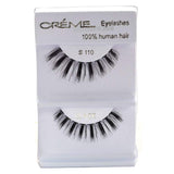 6 Pairs Crème 100% Human Hair Natural False Eyelash Extensions #110