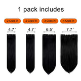 FIRSTLIKE Thick Hair Extensions 4pcs Per Set Curly Wavy Clip In On Hair Extensions 24" Curly Wavy Long Hair Extension Soft Silky Hairpieces for Women (280 Gram, Medium Brown)