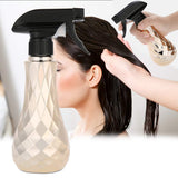 Water Spray Empty Bottles, 300ml Refillable Plastic Hairdressing Water Sprayer Barber Spray Bottle Container Haircut Tool for Plants Watering and Salon Hairdressing Hair Styling (Gold)