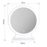 led makeup Mirror with lights for makeup desk large lighted intelligent touch control 3-gear dimming dressing light mirror makeup