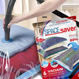 Spacesaver Premium Vacuum Storage Bags. 80% More Storage! Hand-Pump
