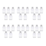TrendBox Pack of 30 - Clear Empty PET Mini Storage Bottles Hard Plastic Durable Turn Screw Cover Cap Round Filling Liquid Rhinestones Water Container