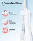 300ML Water Flosser, Fairywill Cordless Portable Dental Oral Irrigator, 3 Modes and 8 Jet Tips, IPX7 Waterproof, USB Charged for 3-Weeks Continuously Use, Dental Oral Irrigator for Travel, Home