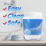 Y-Kelin 180 tabs Denture Cleansing Tablets(6 Months Supply)-Removing Bad Odor, Plaque, Stains from Dentures, Retainers, Night Guards, Mouth Guard(pack of 6)