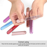 Particular Glass Nail File with Case Midenso 2nd Generation Double Sided Crystal Beauty Nail Filer Salon Nail Polish Top Christmas Stocking Superior Quality Gift Idea for Women,Beeswax Pink