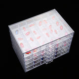 120 Grids Transparent Nail Art Storage Box, 5-layer Drawer, Water and Dust Resistant, Elegant Appearance, Large Capacity, Beads, Nail Art Supplies Sequence Organize